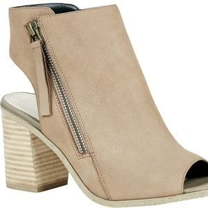 Sole Society Block Heel Peep-toe Booties - Arizona
